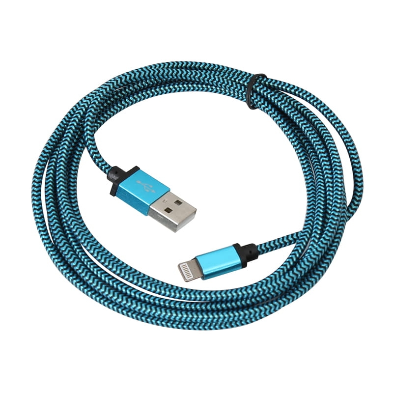 PLATINET ERIS USB LIGHTNING FABRIC BRAIDED CABLE 2M BLUE