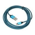 PLATINET ERIS USB LIGHTNING FABRIC BRAIDED CABLE 2M BLUE