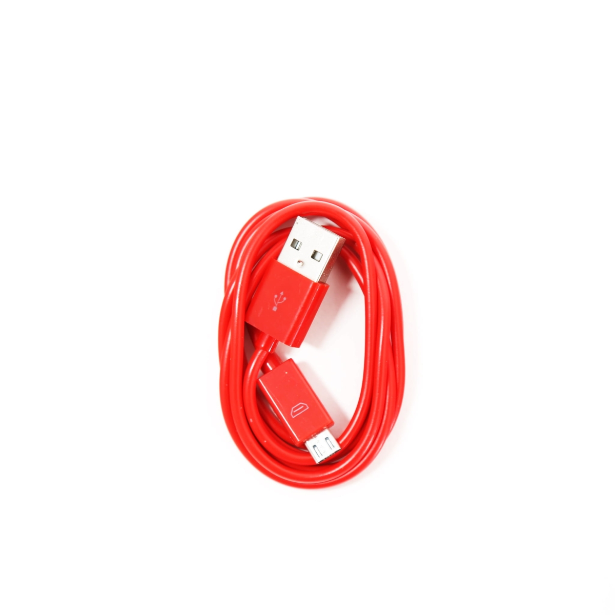 OMEGA BAJA PVC MICRO USB TO USB & DATA POLY CABLE 1M RED [44342]