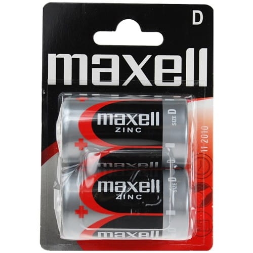 MAXELL BATTERY MANGANESE/ZINC R20 / D BLISTER*2  774401.04.EU